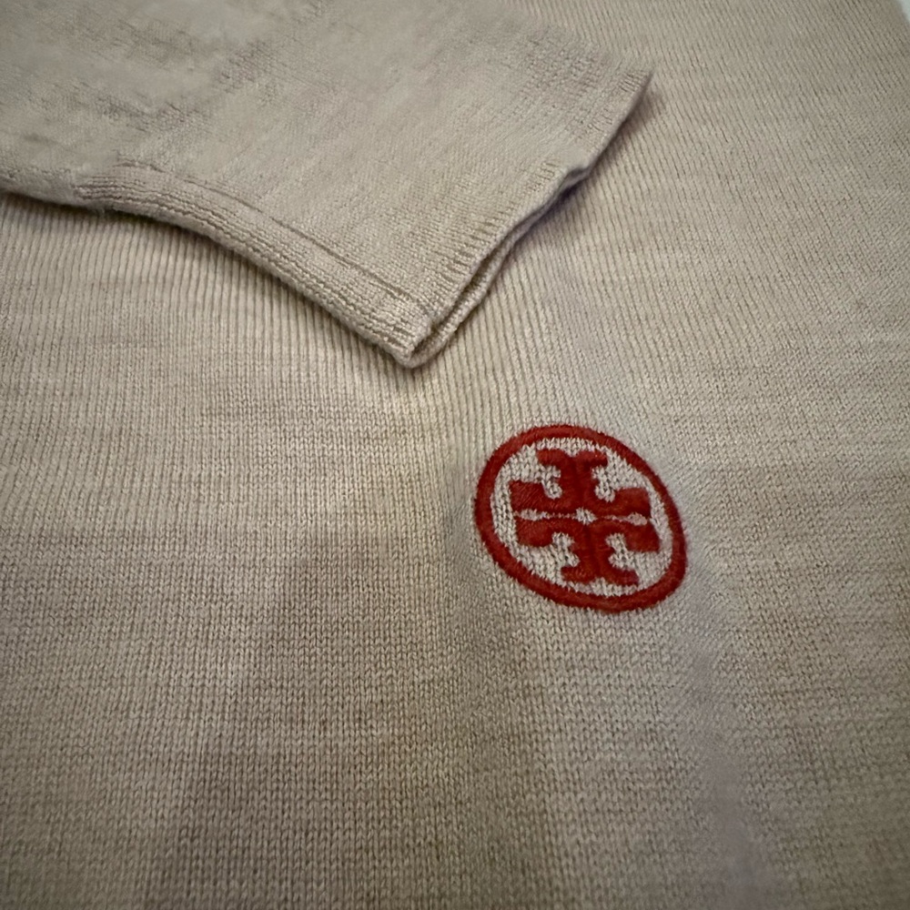 Tory Burch Iberia Merino Wool Long Sleeve Pullover Lightweight Sweater - Picture 5 of 5